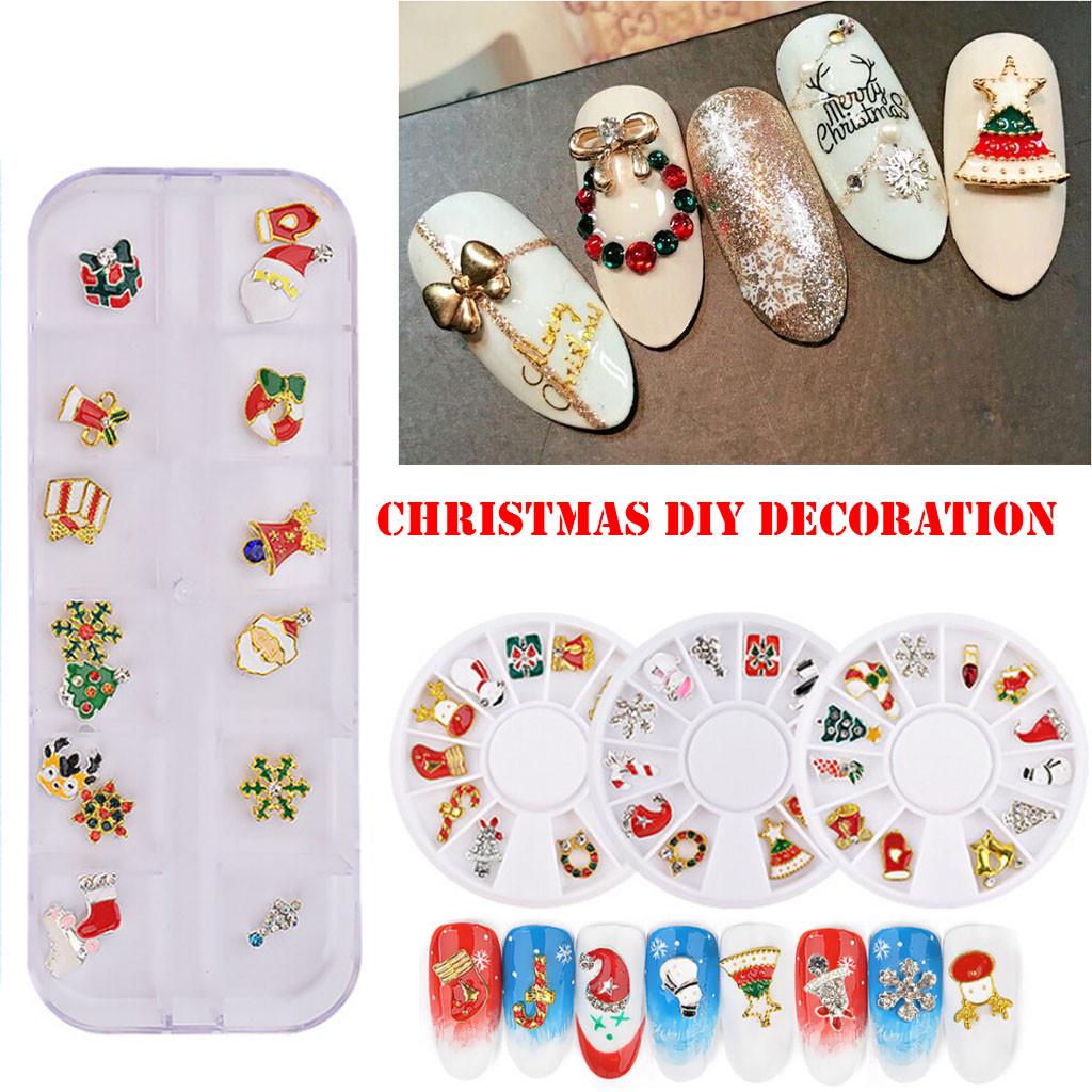 

DIY Christmas Nail Decoration Bag Decoration Nail Plate Christmas Series