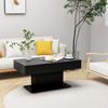  Coffee Table, Black, 96x50x45 Cm, Wood-based Material