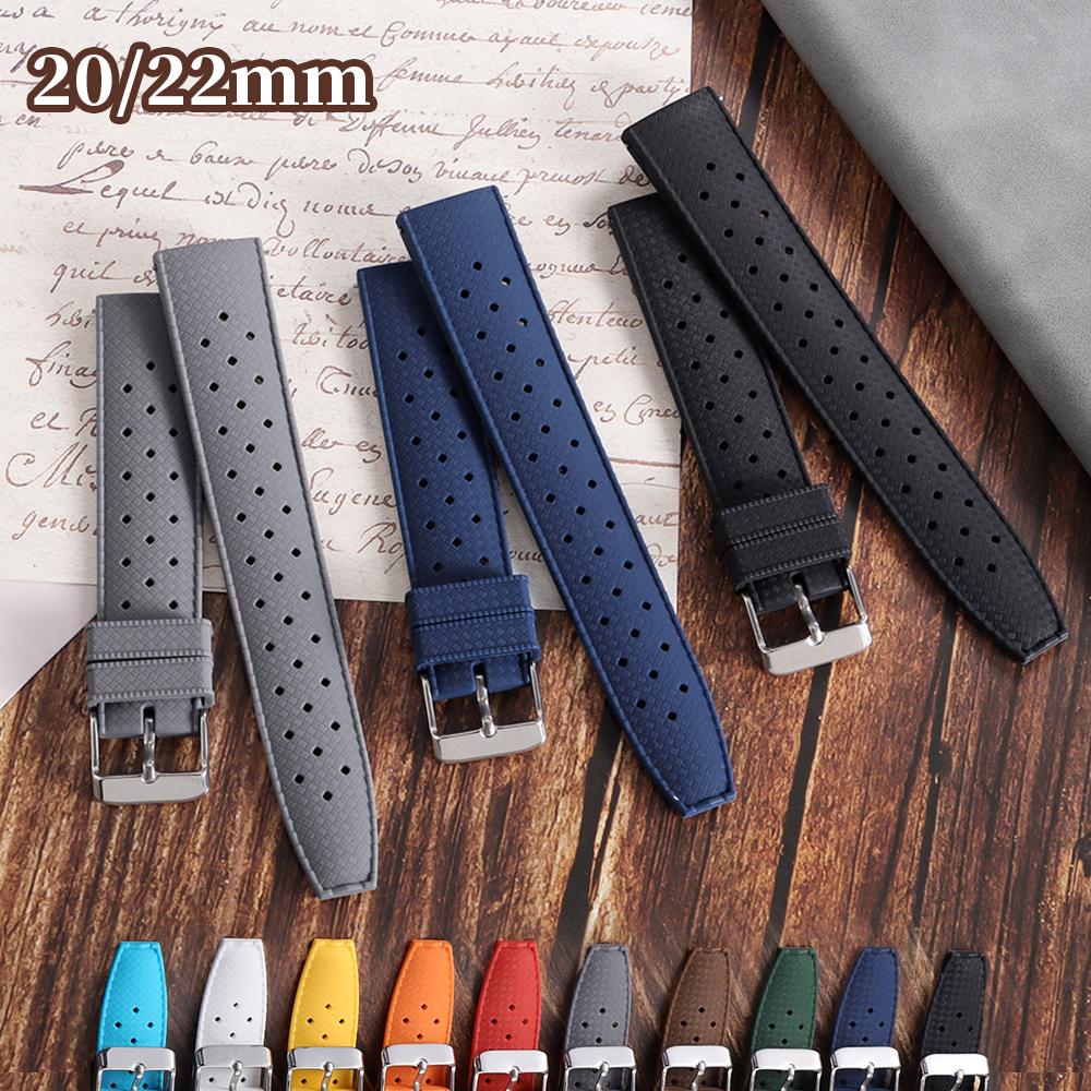 Tropical Silicone Watch Band Quick Release WatchBand 20mm 22mm Rubber Tropic Strap for Smart Watch Waterproof Muti-Color Belt