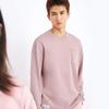 Li-Ning Einfarbiger Logo-Aufnäher Rundhals Langarm T-Shirt Herren Oberteile Rosa AHSS751-8