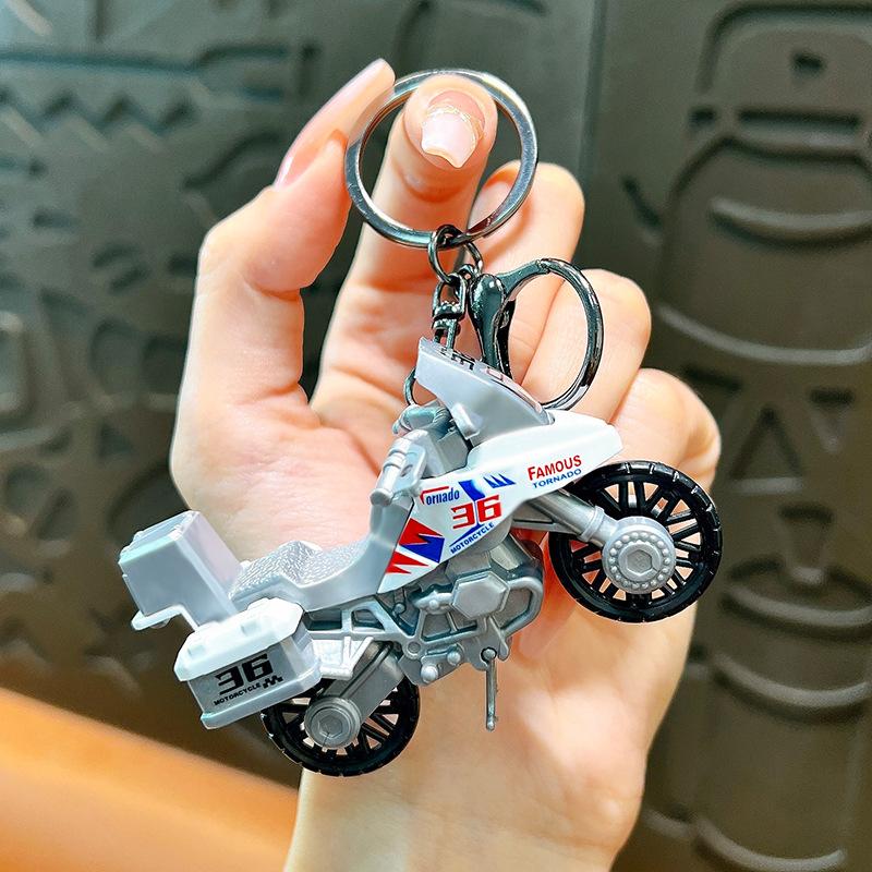 

Creative Motorcycle Keychain Pendant Children s Inertial Toy Car Gift