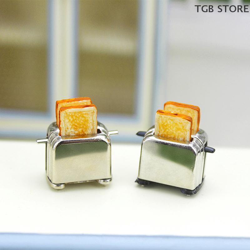 Cute Mini Toaster With Toaster Dollhouse Creative Kitchen Breakfast Toaster Home Decor