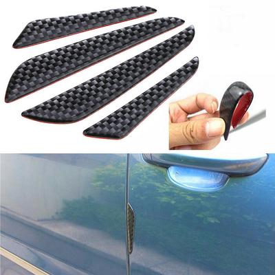 4X Anti-Collision Trim Carbon Fiber Car Door Edge Guard Strip Protector Bumper