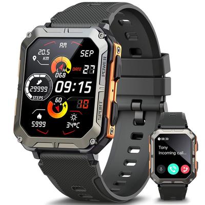 Relógio Inteligente C20 Pro 1.83 Polegadas Homens Música Chamada BT Esportes ao Ar Livre Monitor de Fitness Frequência Cardíaca Pressão Arterial Smartwatch