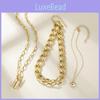 Unique Three Layer Alloy Key Pendant Necklace For Women Chic Fashion Accessory
