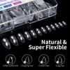 Luxury Diamond Almond Press On False Nail Tips Classic Trapezoidal Full Cover Soft Fake Nails Extension DIY Manicure Salon Tools