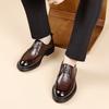 2025 New Men's Leather Dress Shoes Slip-On Comfortable Casual Shoes Breathable Men Driving Shoes All-match Handmade Men's Flats