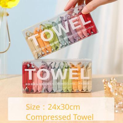 14PCS /set Face Towel Compressed Portable Travel Non-woven Disposable Towel