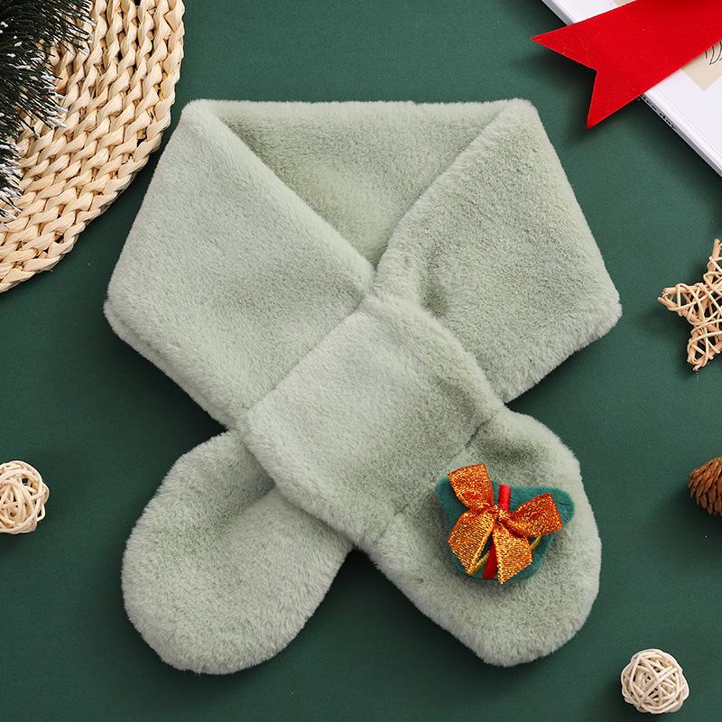 Dětský plyšový kreslený zimní nákrčník: Vánoční dárková šála