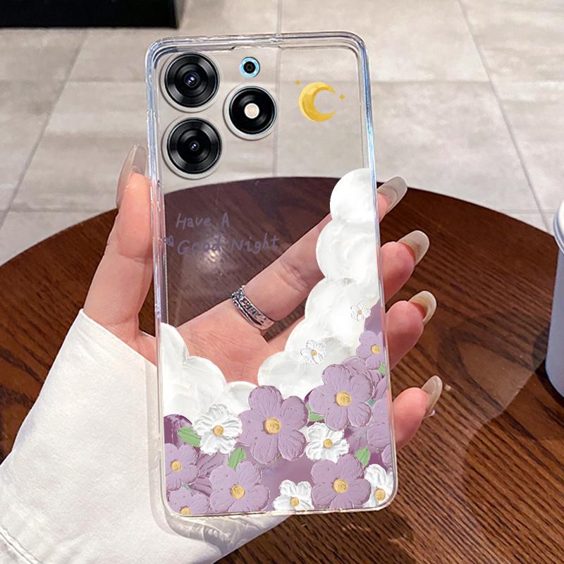 For Tecno Spark 10 Pro Case KI7 Silicone Aesthetic Cute Cat Back Cover for Techno Spark 10 Pro Transparent Soft Phone Case