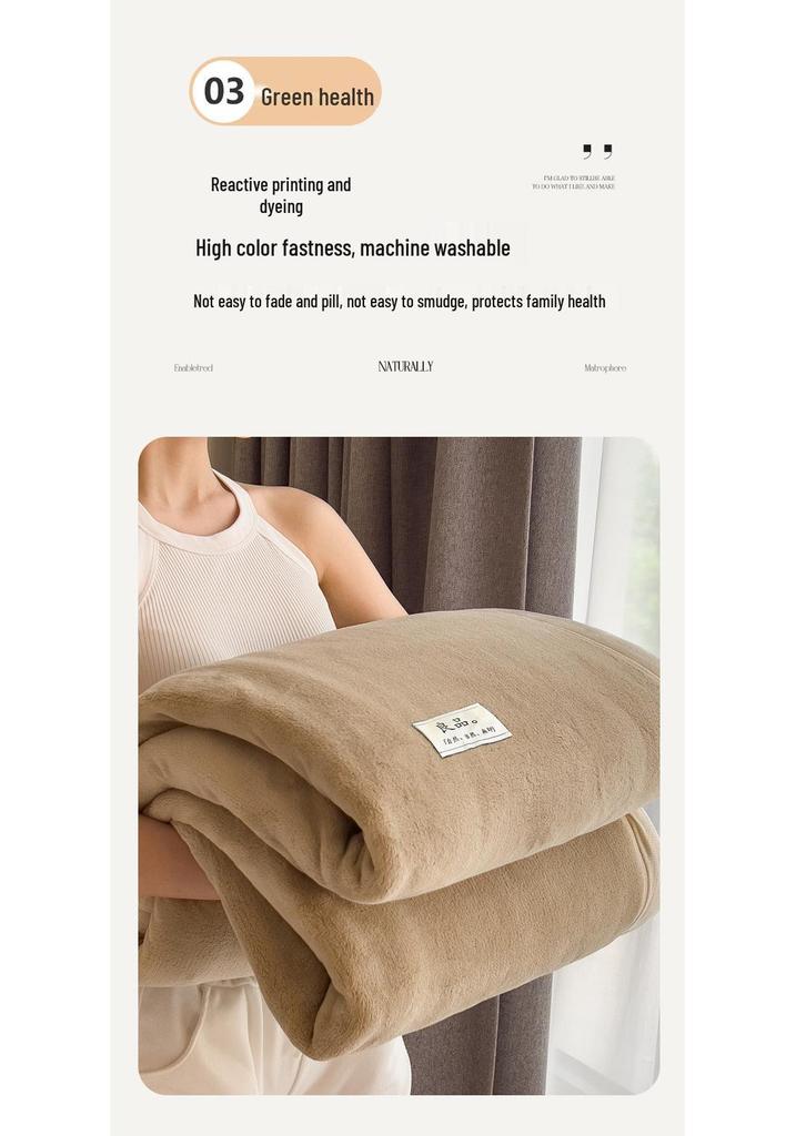 Thickened Muuji Flannel Milk Velvet Throw Blanket