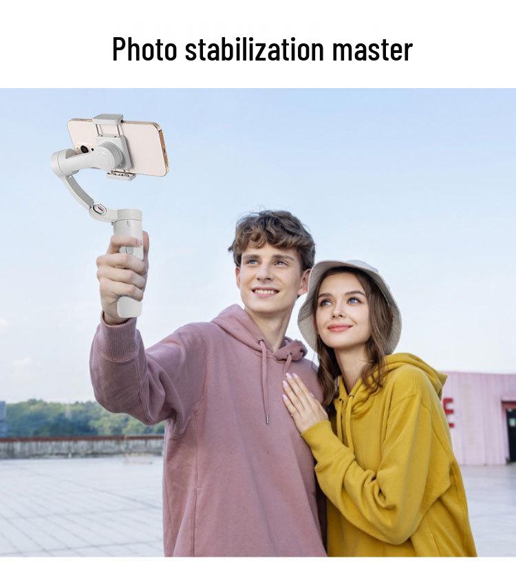 3-Axis Smartphone Gimbal: Anti-Shake, Smart Face Tracking for Live Streaming & Photography