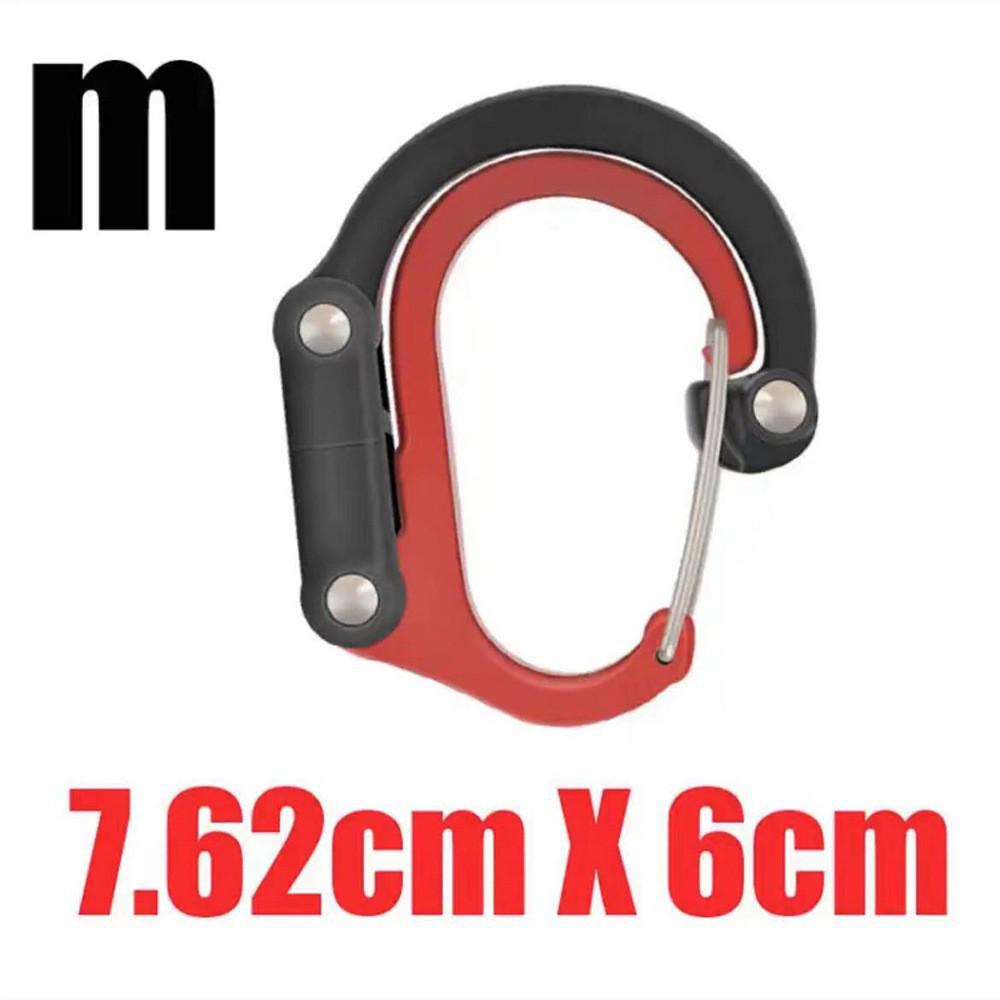 D-shaped Aluminum Carabiner: Multi-functional 360° Rotating Quick Link for Outdoor Sports