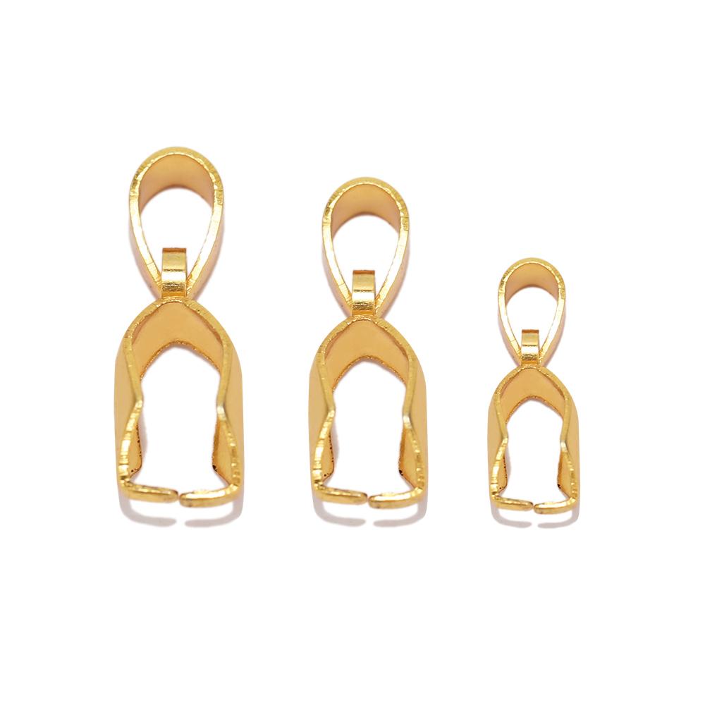 20pcs Stainless Steel Pinch Clip Bail Hooks Connectors Pendant Necklace Charm Beads Jewelry Findings DIY Making Supplies