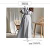 Korean Style Plus Size Hooded Sweatshirt Dress - Solid Color, Slimming Waist, Autumn/Winter Wear for Women