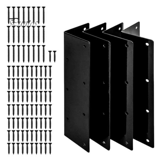 

4 шт. приподнятый угловой кронштейн для садовой кровати, прочная углеродистая сталь, простая сборка, металлическая опора для садовой кровати 4pcs