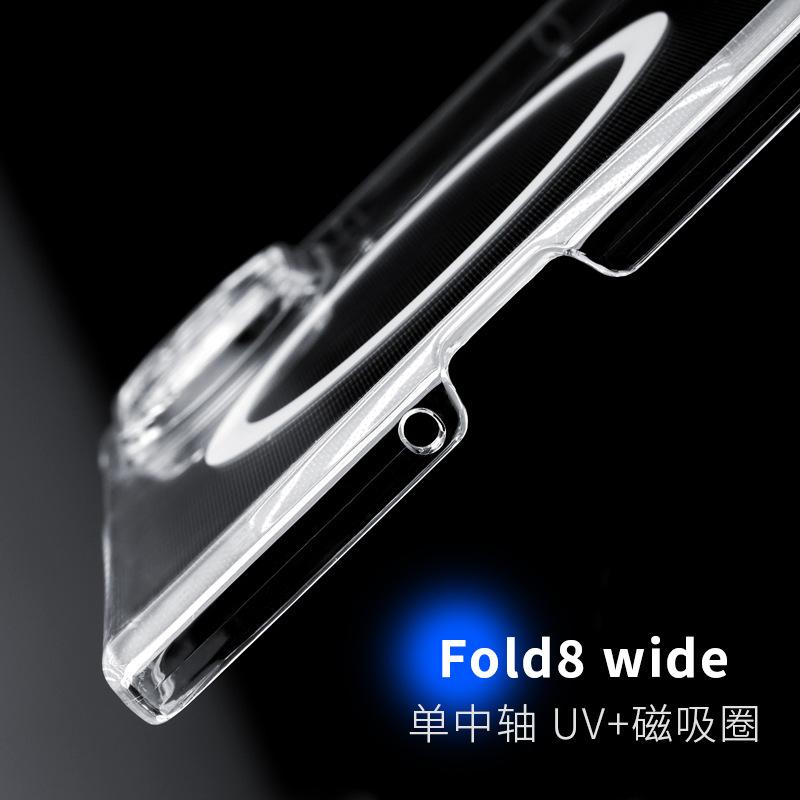 Applicable to Samsung ZFold1 mobile phone case W11 magnetic suction PC transparent central axis fold1/1 simple folding anti-drop hard case