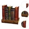 Fake Book Ornament Pencil Holder Decorative Pen Display Prop Retro Storage Container for
