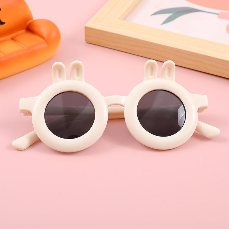Children Rabbit Ear Oval Sunglasses Cute Boys Girls Baby Protection Sun Glasses Kids Outdoor UV Protection Eyewear UV400 Goggles