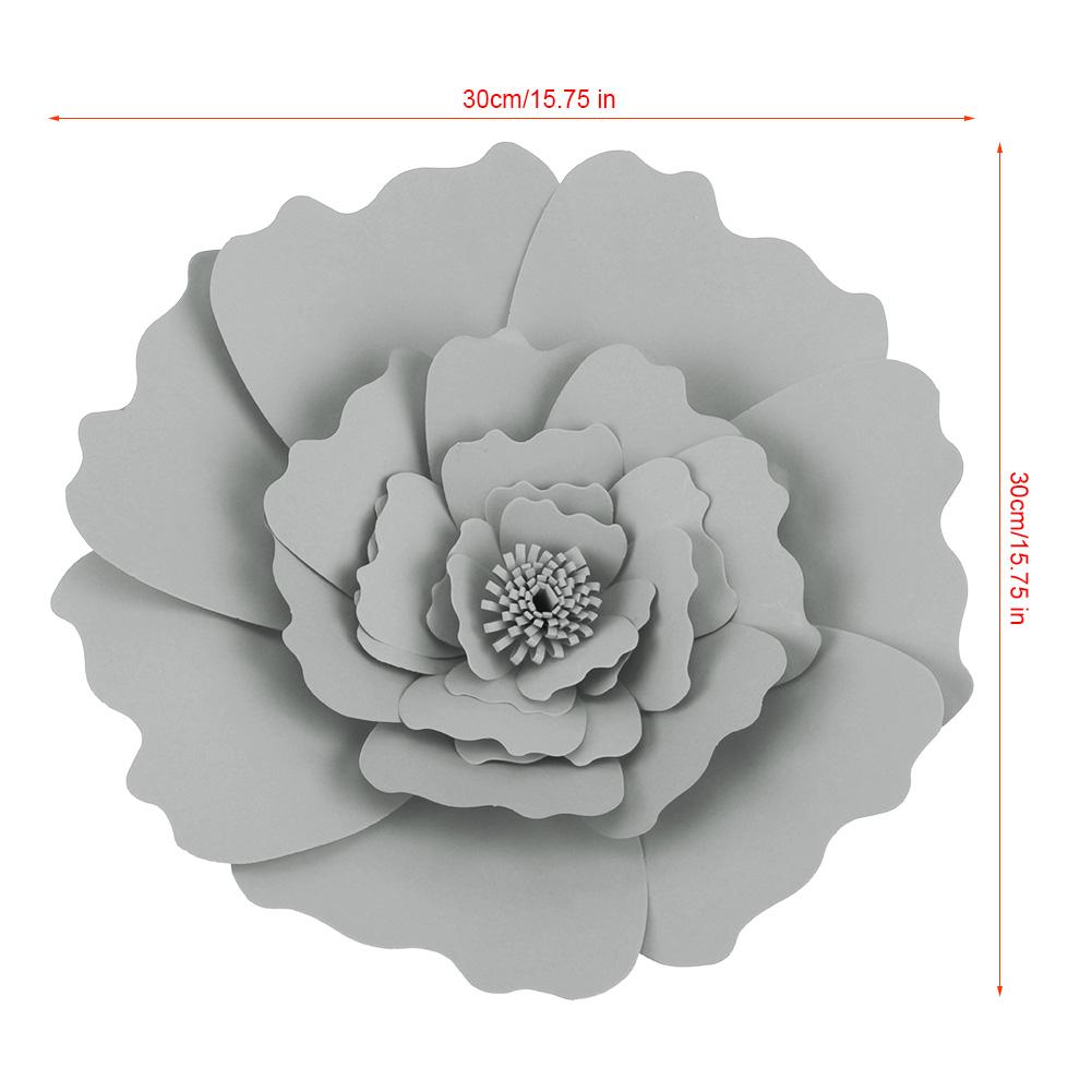 DIY Beautiful Tissue Paper Flower Decoration for Birthday Wedding Party Grey