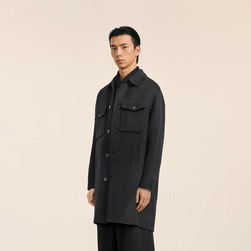 CROQUIS Men's H-Line Double-Faced Wool Overcoat