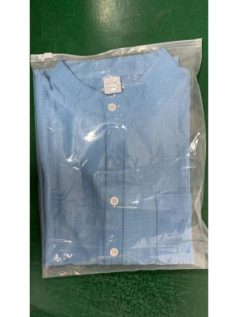 2025 Spring/Summer Men's Stand-Up Collar Short-Sleeve Henley Shirt - Loose Casual Vacation Style