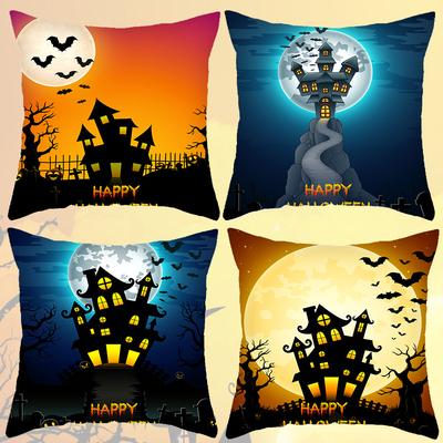 New Home Style Castle Funny Pillowcase Halloween Decoration Living Room Chair Pillow Print Pillow