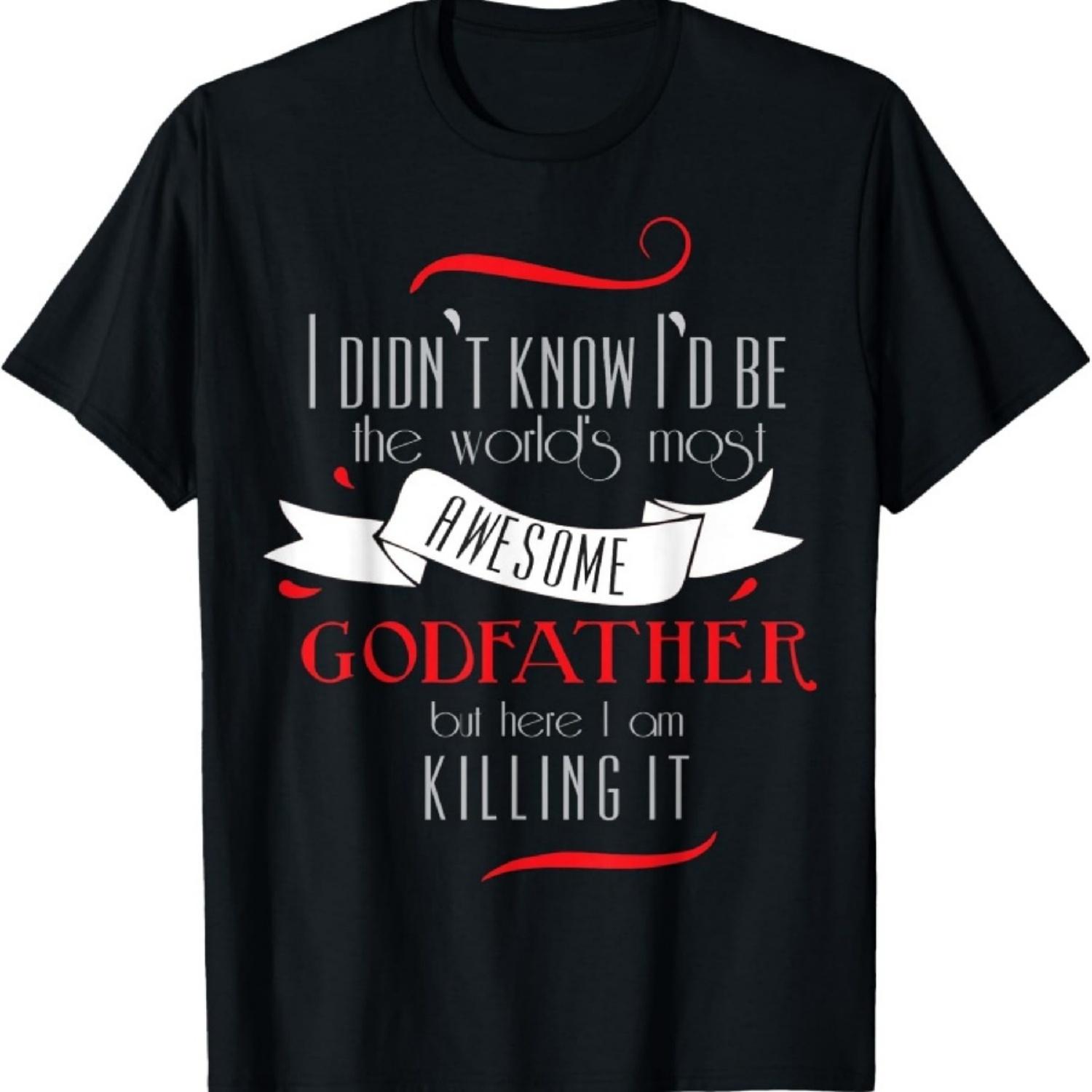 

Best Godfather T-Shirt God Father Godparent Tee Shirt T-Shirt S