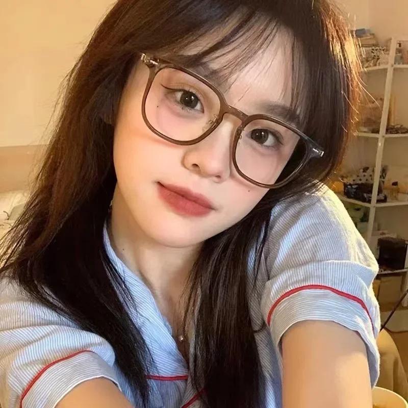 0 ~ -6.0 Myopia Glasses  Blue Light Resistant Flat Glasses Oval Resin Lenses Men Computer Optical Eyeglasses Unisex