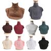 Rullekrave Halsdeksel Ensfarget Høyhals Genser Falsk Krage Kvinner Mykt Halsstykke Unisex Tilbehør