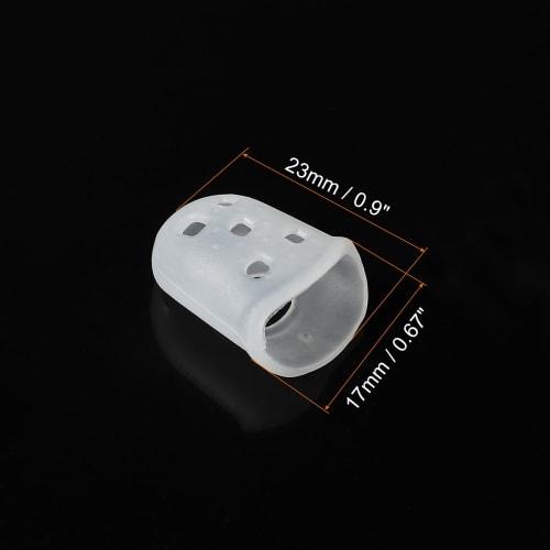 PATIKIL Anti-Slip Fingertip Protectors, 10 Pieces, Silicone Finger Guards for Paper Sorting, Sewing, and Guitar Playing, Transparent