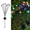 2 Pack Solar Powered LED Pendant Lights Firefly Lights Outdoor Solar Yard Lights Stake Lamp for