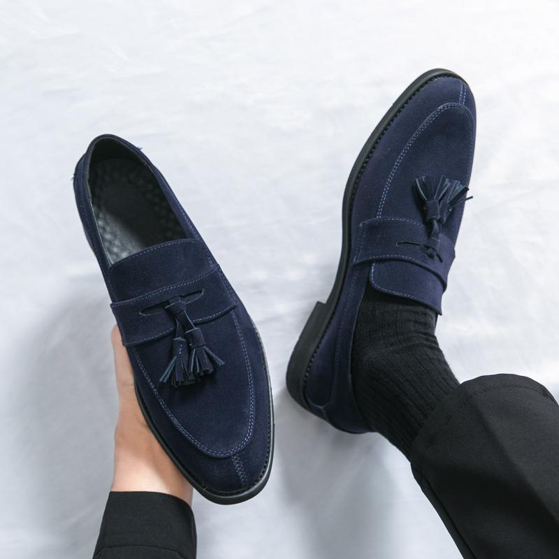 Fashion High Quality Men Breathable Casual Flow Su Le Fu Shoes Fashion Brand Men Spring Comfortable Pointed Formal Business Leather Shoe
