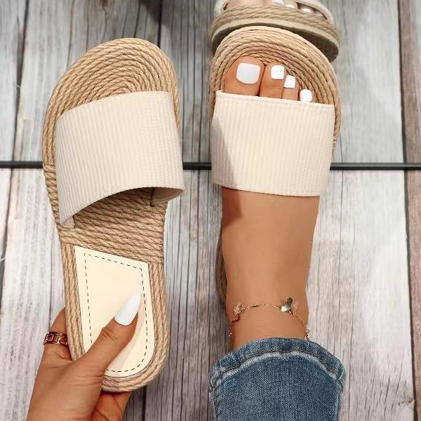Women's Fashion Trend Anti-slip Wear Comfortable Soft Sole Lightweight Cool Mid-heel Slippers