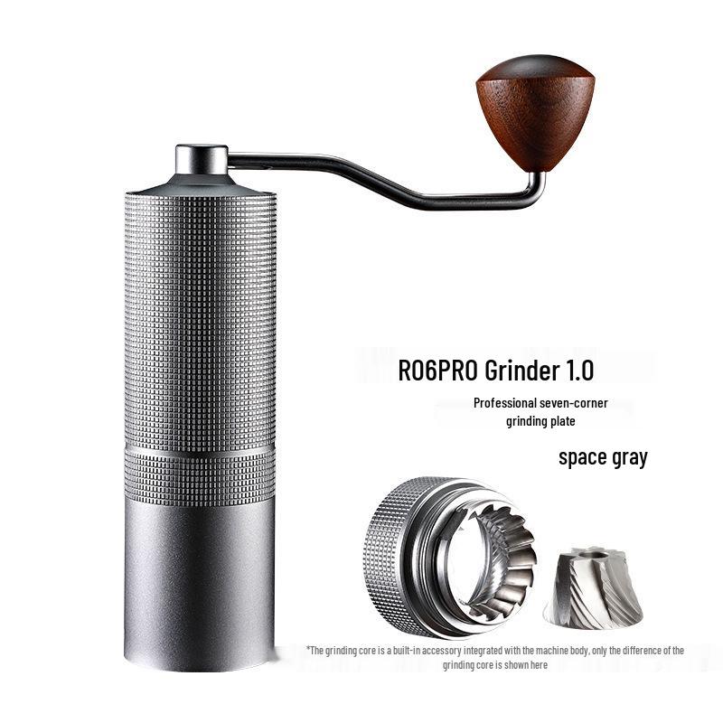 Manual Hand-Crank Coffee Grinder with CNC Steel Burr for Italian Brewing