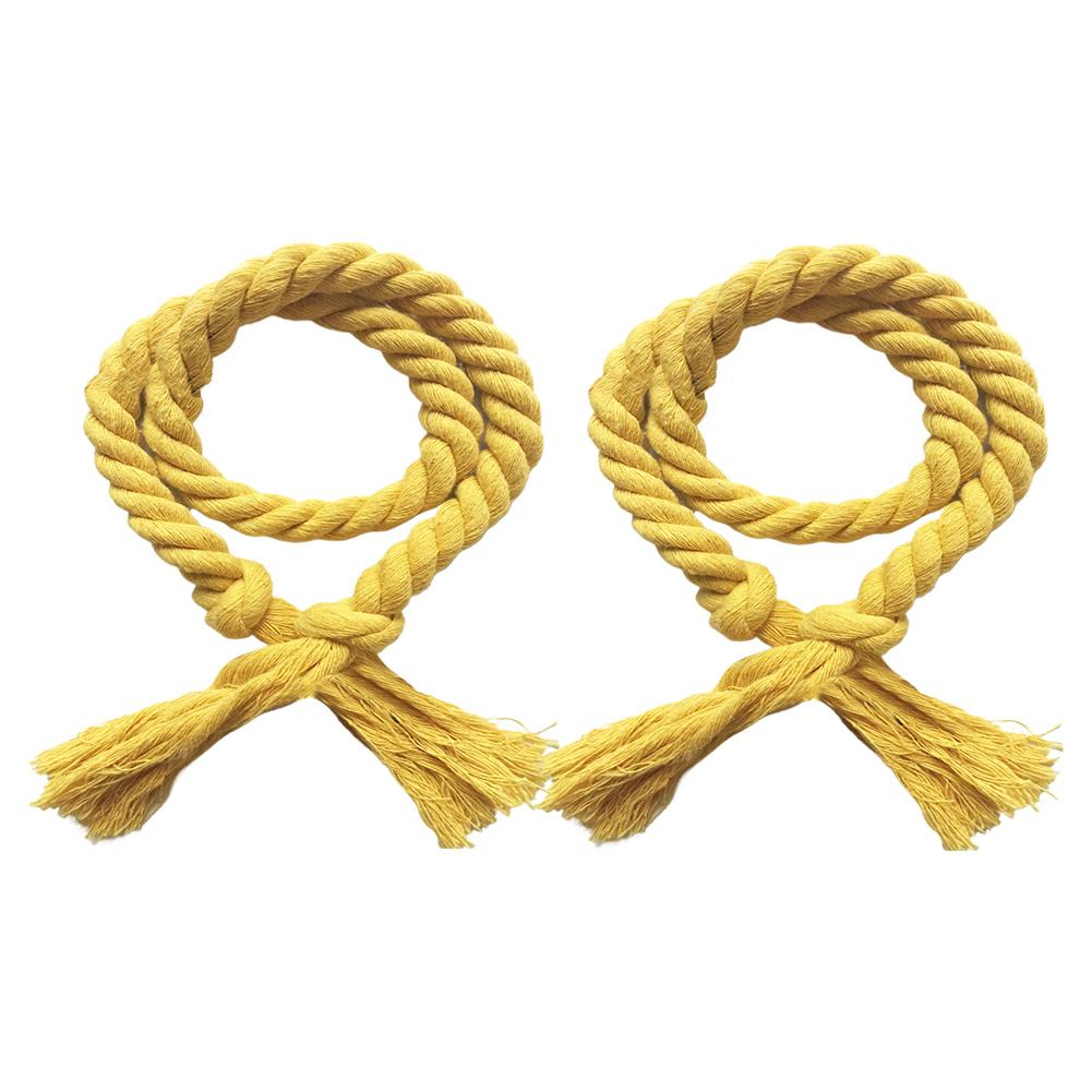 2PCS Curtain Tiebacks Wide Application Curtain Ties Anti-scratch Tassel Decor Cotton Flax Exquisite Curtain Ropes