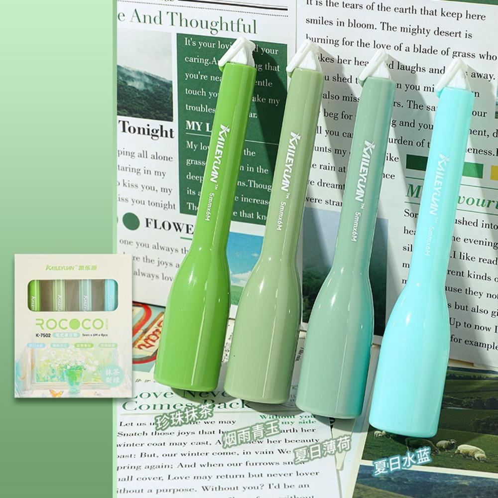 4PCS/Set Pen Shape Correction Tape Fresh Color Correction Stationery Correction Band  School Office