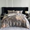 European Cotton Sateen Jacquard 4-Piece Skin-Friendly Bedding Set