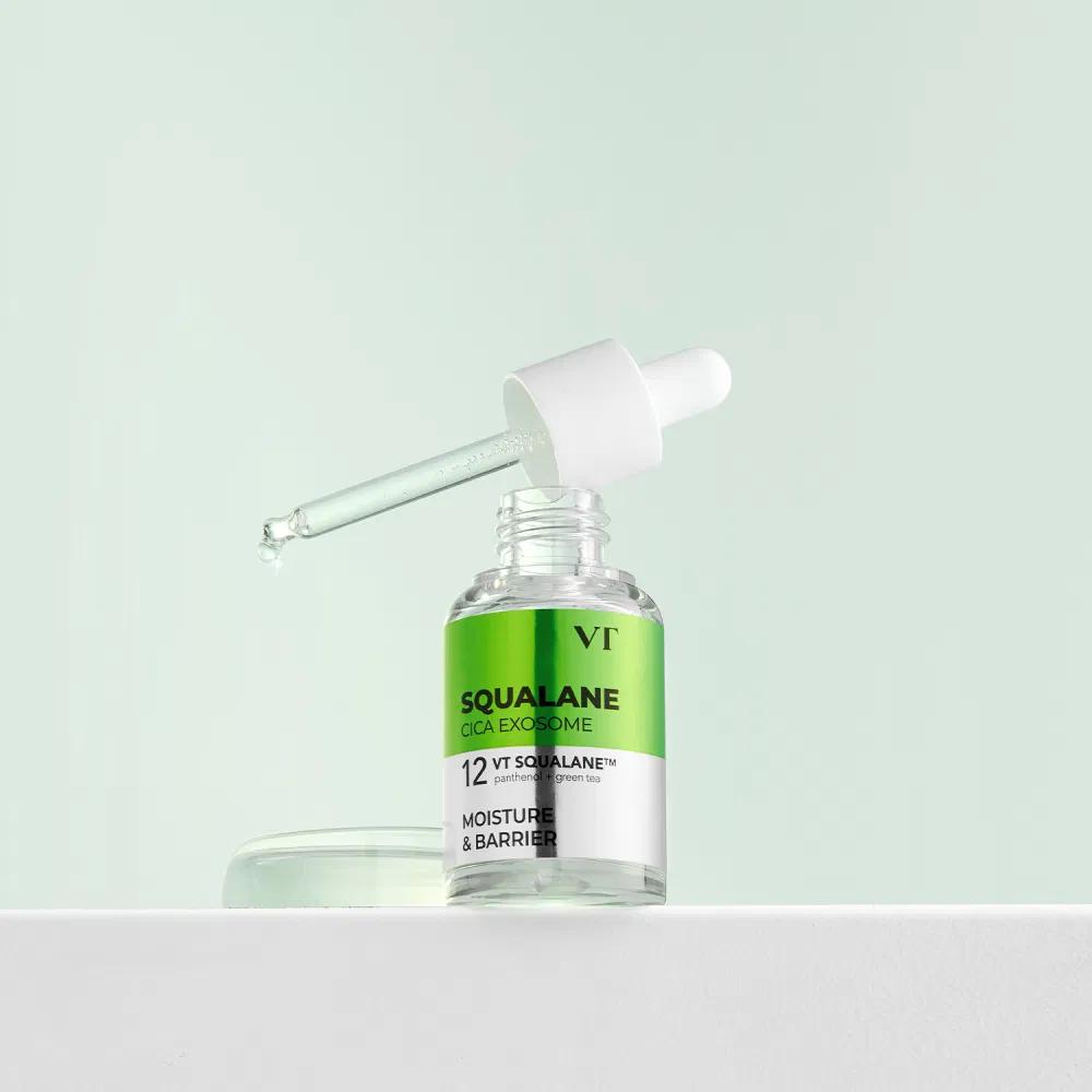 VT Cosmetics S4 Squalane Moisture Ampoule 30ml Panthenol Ceramide Cica Niacinamide Green Tea Skin Barrier Hydrating Serum