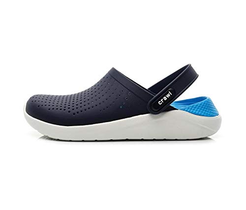 sandals slippers eva clog [Minmclas] women's (M5/W7/230MM, Navy/White)