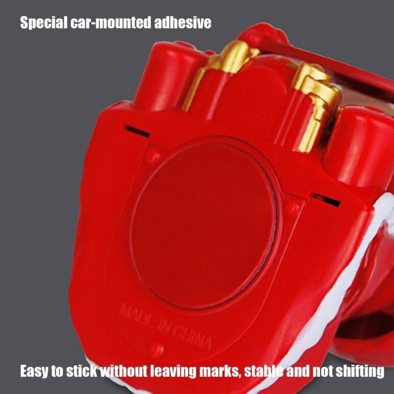 Lucky Lions Dance Solar Car Decoration Traditional Festival Dashboards Ornament Easy Installation For Home And Vehicle