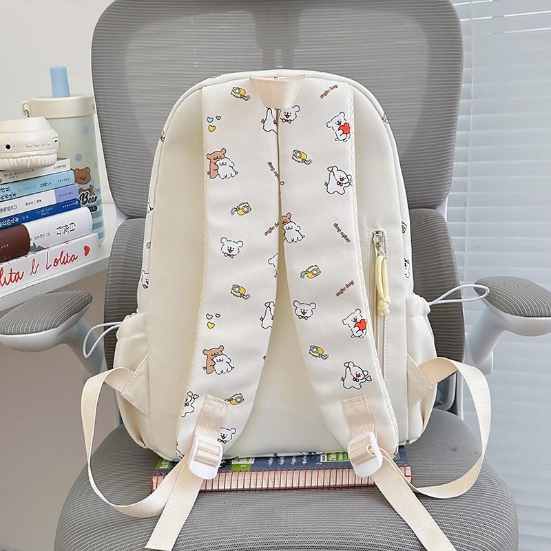 Cartoon Print Backpack Student Schoolbag Women's Lightweight Backpack