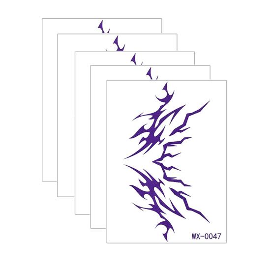 Baizihuahu 5 Sheets Temporary Tattoo Stickers, Skin-Friendly Demon Energy Pattern Tattoos, Hypoallergenic Non-Irritating Stickers for Kids Adults