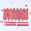 100Pcs Holiday Slap Wristbands for Christmas Snap Bands for Wrist Decoration Stylish Pat Rings Party Accessories