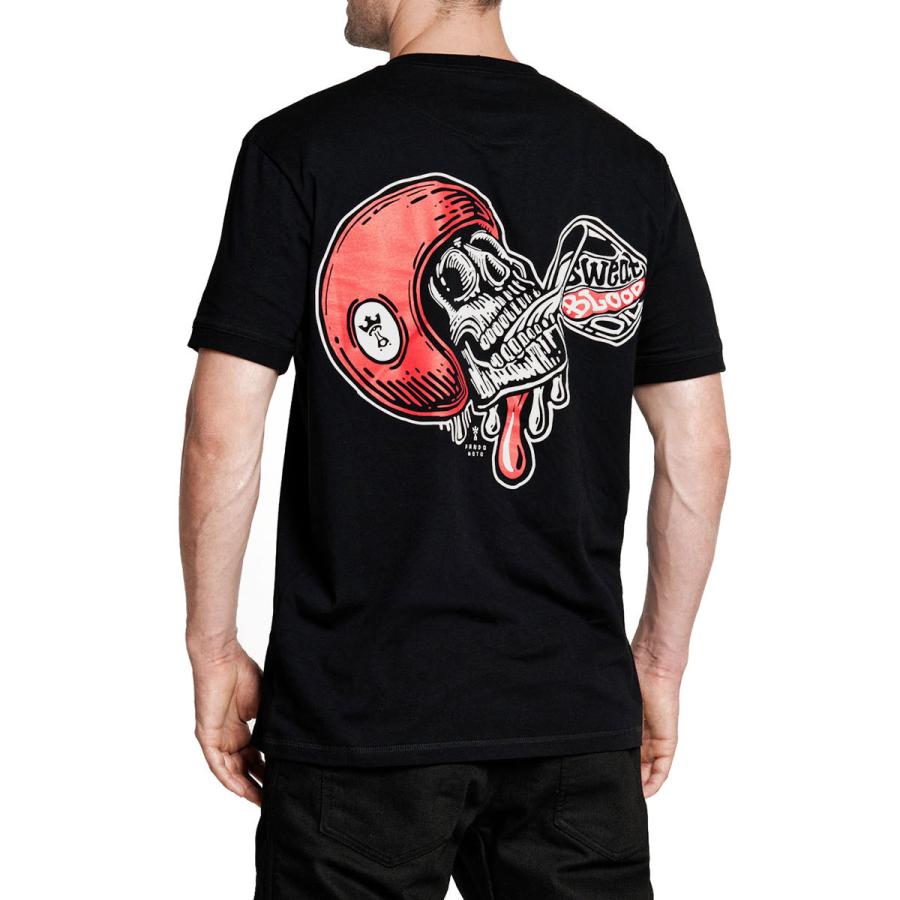 T-shirt Pad Motorcycle Microphone Red Skull Summer Luxury Brand Cotton Men's and Women's T-shirt Motorcycle Short Sleeve