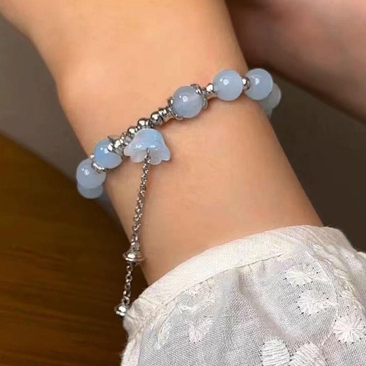 

Модний квітковий браслет із китицями з бісеру, проста еластична мотузка, дівчина, ювелірні вироби, браслет, аксесуари