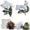 4Pcs DIY Crystal Epoxy Resin Mold Easter Frog Lizard Snail Mold Silicone Molds Casting Molds for Wall Hanging Home  Decoration