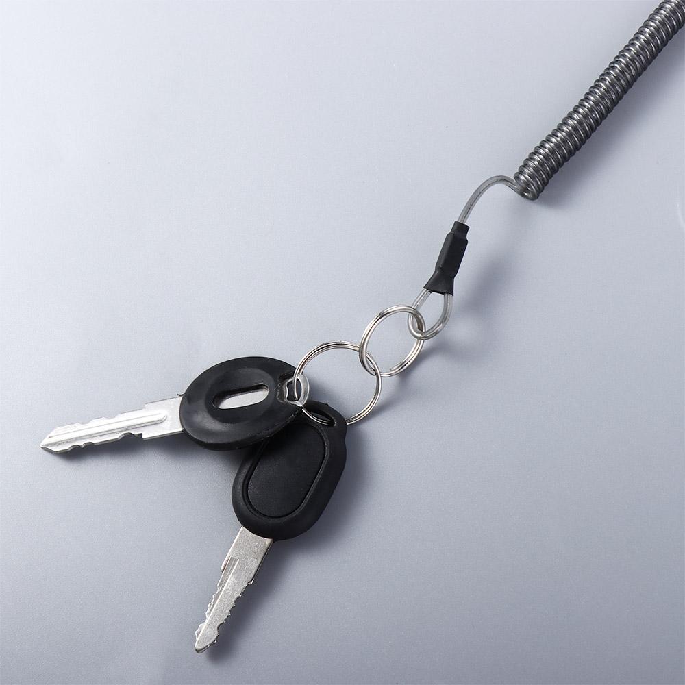 Hanging Rope Keyring Spiral Coiled Lanyard Safety Rope Stretch Fishing Tools Spring Elastic Rope