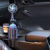 Multifunctional Car Cup Holder Car Fan with Atmosphere Light 3 Speed Wind Adjustment Plug and Play