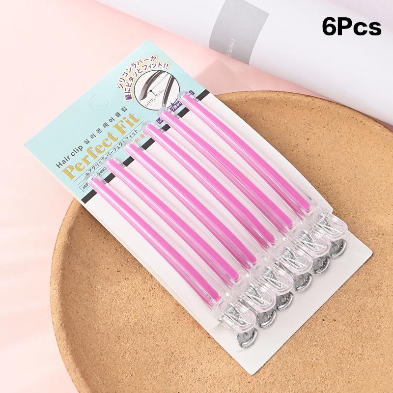 6Pcs Pro Seamless Alligator Clip Hair Clip Barbershop Haircutting Sectioning Hairpin Salon Household Beauty Styling Tools